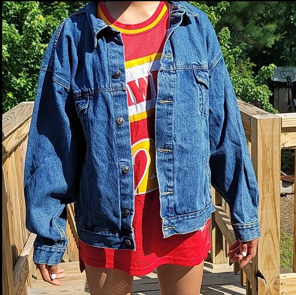 Vintage denim Japenese Chin dog button down jacket w size L - Picture 2 of 11